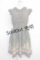 axes femme POETIQUE / ハロウィンメルヘン柄ワンピース M Dグリーン Y-25-04-21-059-AX-OP-SZ-ZY