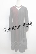 axes femme / バイカラーイレヘムワンピース  黒×赤 Y-25-04-21-064-AX-OP-SZ-ZY