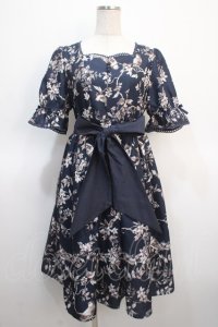 axes femme kawaii / カトルオワジヨンワンピース  紺 Y-25-04-21-067-AX-OP-SZ-ZY