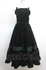 axes femme kawaii / ベルベットドールジャンスカ M グリーン Y-25-04-21-069-AX-OP-SZ-ZI