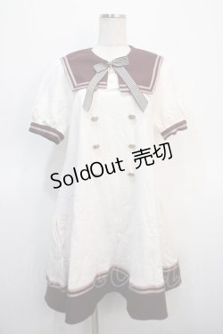 画像1: Amavel / セーラーカットワンピース F ボルドー Y-25-04-21-070-CA-OP-SZ-ZY