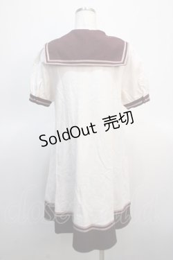 画像2: Amavel / セーラーカットワンピース F ボルドー Y-25-04-21-070-CA-OP-SZ-ZY