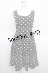 MILK / ドット柄ワンピース  ブラック Y-25-04-21-074-ML-OP-SZ-ZY