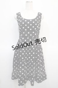 MILK / ドット柄ワンピース  ブラック Y-25-04-21-074-ML-OP-SZ-ZY