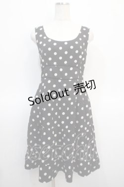 画像1: MILK / ドット柄ワンピース  ブラック Y-25-04-21-074-ML-OP-SZ-ZY