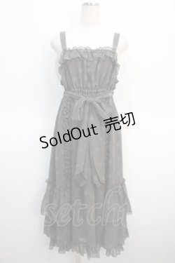 画像1: Physical Drop / シャーリングシフォンジャンパースカート  水玉グレイ Y-25-04-21-079-LO-OP-SZ-ZY