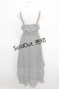 画像2: Physical Drop / シャーリングシフォンジャンパースカート  水玉グレイ Y-25-04-21-079-LO-OP-SZ-ZY