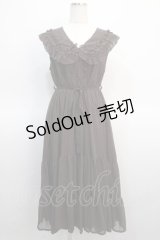 Physical Drop / 衿付きティアードジャンパースカート  水玉ブラウン Y-25-04-21-080-LO-OP-SZ-ZY