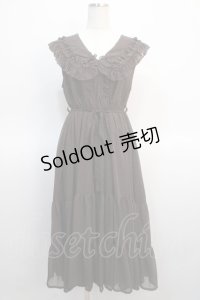 Physical Drop / 衿付きティアードジャンパースカート  水玉ブラウン Y-25-04-21-080-LO-OP-SZ-ZY
