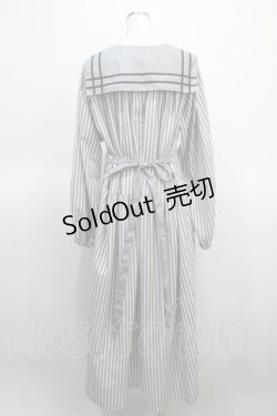 画像2: Physical Drop / セーラースモックワンピース  グレイストライプ Y-25-04-21-082-LO-OP-SZ-ZY