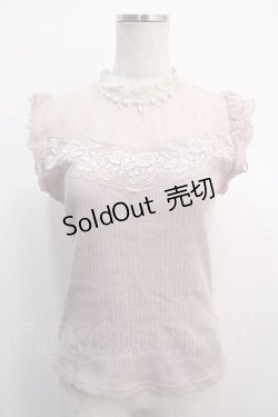 画像1: axes femme / パール付きタンクトップ  ピンク Y-25-04-21-011-AX-TO-SZ-ZY