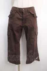 axes femme / 裾レースカーゴパンツ L 茶 Y-25-04-21-093-AX-PA-SZ-ZY