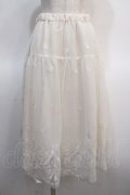 axes femme POETIQUE / リボンブーケレーススカート M 生成り Y-25-04-21-095-AX-SK-SZ-ZY