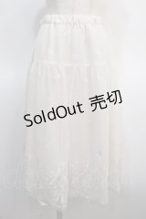 axes femme POETIQUE / リボンブーケレーススカート M 生成り Y-25-04-21-095-AX-SK-SZ-ZY