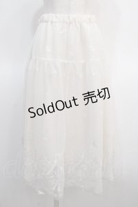 axes femme POETIQUE / リボンブーケレーススカート M 生成り Y-25-04-21-095-AX-SK-SZ-ZY