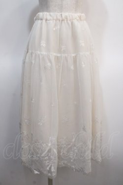 画像1: axes femme POETIQUE / リボンブーケレーススカート M 生成り Y-25-04-21-095-AX-SK-SZ-ZY
