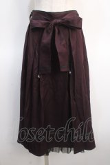 axes femme / 猫×メッセージ刺繍スカート F パープル Y-25-04-21-096-AX-SK-SZ-ZI