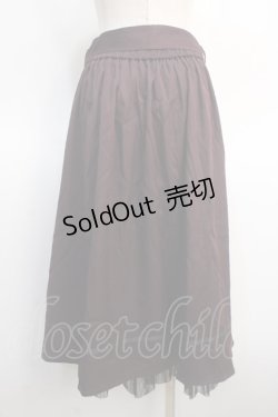 画像2: axes femme / 猫×メッセージ刺繍スカート F パープル Y-25-04-21-096-AX-SK-SZ-ZI
