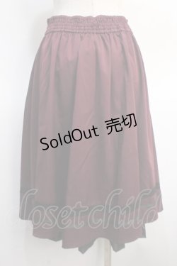画像2: axes femme / レースアップフレアスカート  ワイン Y-25-04-21-098-AX-SK-SZ-ZI
