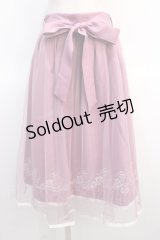axes femme POETIQUE / マリン裾刺繍スカート M ピンク Y-25-04-21-100-AX-SK-SZ-ZY