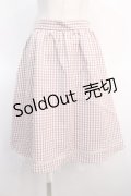 axes femme POETIQUE / チューリップブーケ刺繍スカート  ピンク Y-25-04-21-105-AX-SK-SZ-ZT502