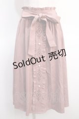 axes femme / フレームローズ刺繍スカート  ピンク Y-25-04-21-107-AX-SK-SZ-ZY