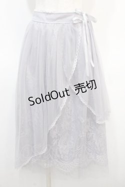画像1: axes femme POETIQUE / レース×チュールイレヘムスカート M サックス Y-25-04-21-111-AX-SK-SZ-ZY