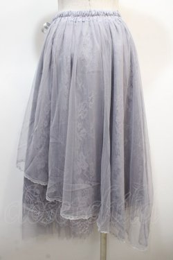 画像2: axes femme POETIQUE / レース×チュールイレヘムスカート M サックス Y-25-04-21-111-AX-SK-SZ-ZY