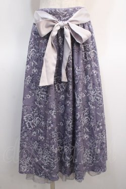 画像1: axes femme / 花柄ミディスカート  ラベンダー Y-25-04-21-115-AX-SK-SZ-ZY