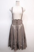 axes femme / サス付ハイウエストスカート  ベージュ Y-25-04-21-120-AX-SK-SZ-ZY