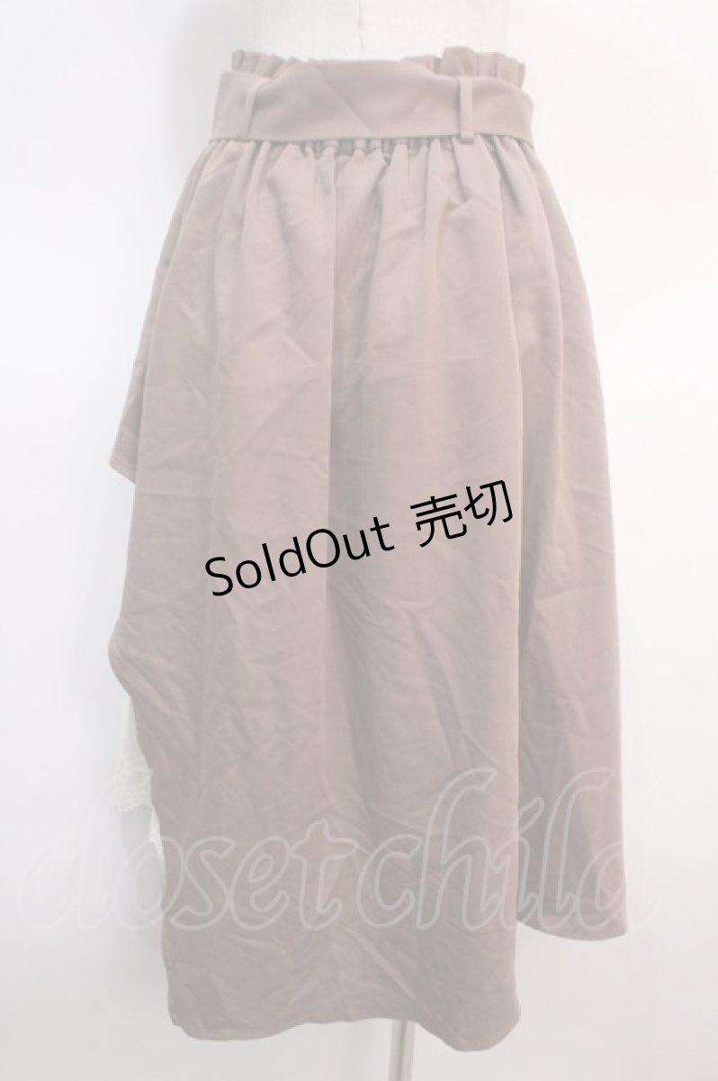 画像2: 【SALE】axes femme POETIQUE / レースアシメトレンチスカート M 茶 Y-25-04-21-121-AX-SK-SZ-ZH (2)