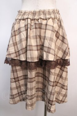 画像2: axes femme kawaii / ペプラム付きスカート  ベージュ Y-25-04-21-122-AX-SK-SZ-ZY