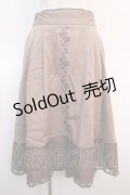 axes femme / 薔薇刺繍バイカラースカート F ブラウン Y-25-04-21-126-AX-SK-SZ-ZY