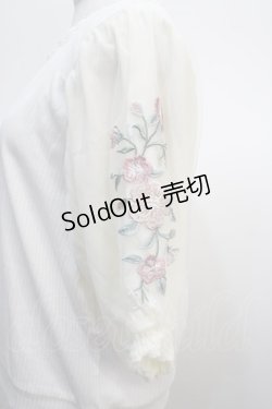 画像3: axes femme / チュール刺繍リブプルオーバー  白 Y-25-04-21-014-AX-TO-SZ-ZY