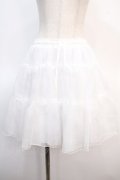 axes femme kawaii / ボリュームオーガンジーパニエ  白 Y-25-04-21-128-AX-SK-SZ-ZY