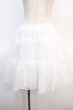 画像1: axes femme kawaii / ボリュームオーガンジーパニエ  白 Y-25-04-21-128-AX-SK-SZ-ZY