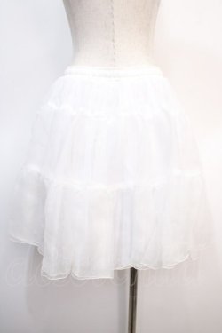 画像2: axes femme kawaii / ボリュームオーガンジーパニエ  白 Y-25-04-21-128-AX-SK-SZ-ZY