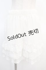 axes femme POETIQUE / レースフリルミニペチパンツ  白 Y-25-04-21-129-AX-PA-SZ-ZY
