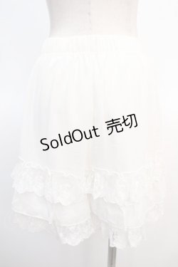 画像2: axes femme POETIQUE / レースフリルミニペチパンツ  白 Y-25-04-21-129-AX-PA-SZ-ZY