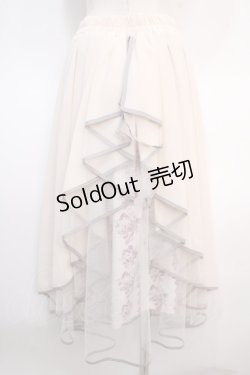 画像2: axes femme POETIQUE / リボン花柄バックフリルスカート  キナリ Y-25-04-21-131-AX-SK-SZ-ZY