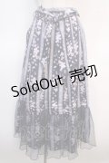 axes femme / ブルーミングサクラスカート  紺 Y-25-04-21-132-AX-SK-SZ-ZY