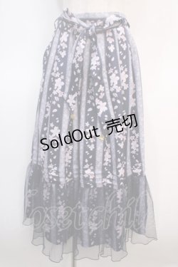 画像1: axes femme / ブルーミングサクラスカート  紺 Y-25-04-21-132-AX-SK-SZ-ZY