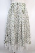 axes femme / ブロッサム柄ドロストスカート  白 Y-25-04-21-133-AX-SK-SZ-ZY