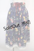 axes femme / ミックスフルーツ柄スカート  紺 Y-25-04-21-134-AX-SK-SZ-ZI