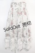 axes femme / 20th/ローズ柄スカート  キナリ Y-25-04-21-135-AX-SK-SZ-ZI