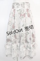 axes femme / 20th/ローズ柄スカート  キナリ Y-25-04-21-135-AX-SK-SZ-ZI