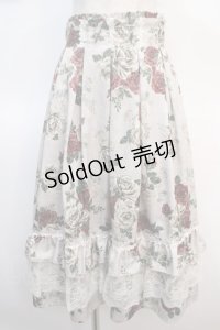axes femme / 20th/ローズ柄スカート  キナリ Y-25-04-21-135-AX-SK-SZ-ZI
