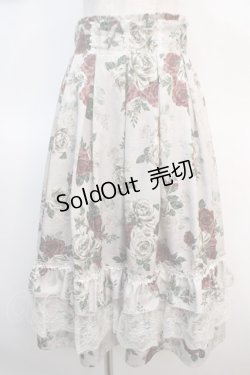 画像1: axes femme / 20th/ローズ柄スカート  キナリ Y-25-04-21-135-AX-SK-SZ-ZI