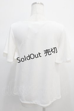 画像2: axes femme / ローズガーデンフリル袖プルオーバー  白 Y-25-04-21-015-AX-TO-SZ-ZY