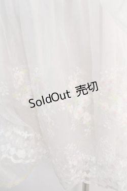 画像3: axes femme POETIQUE / お花刺繍チュールスカート M 生成り Y-25-04-21-136-AX-SK-SZ-ZY